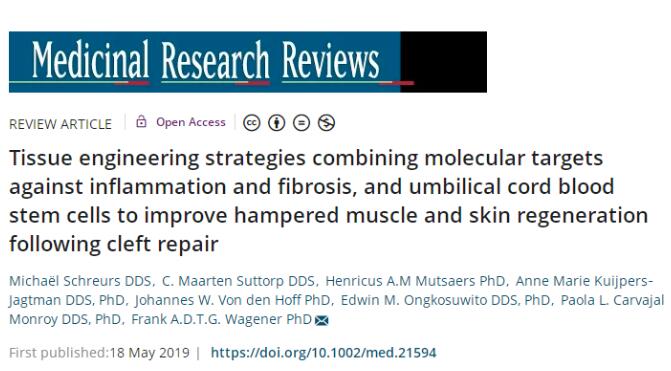 研究证实：脐带血或脐带是唇腭裂治疗中理想的干细胞来源